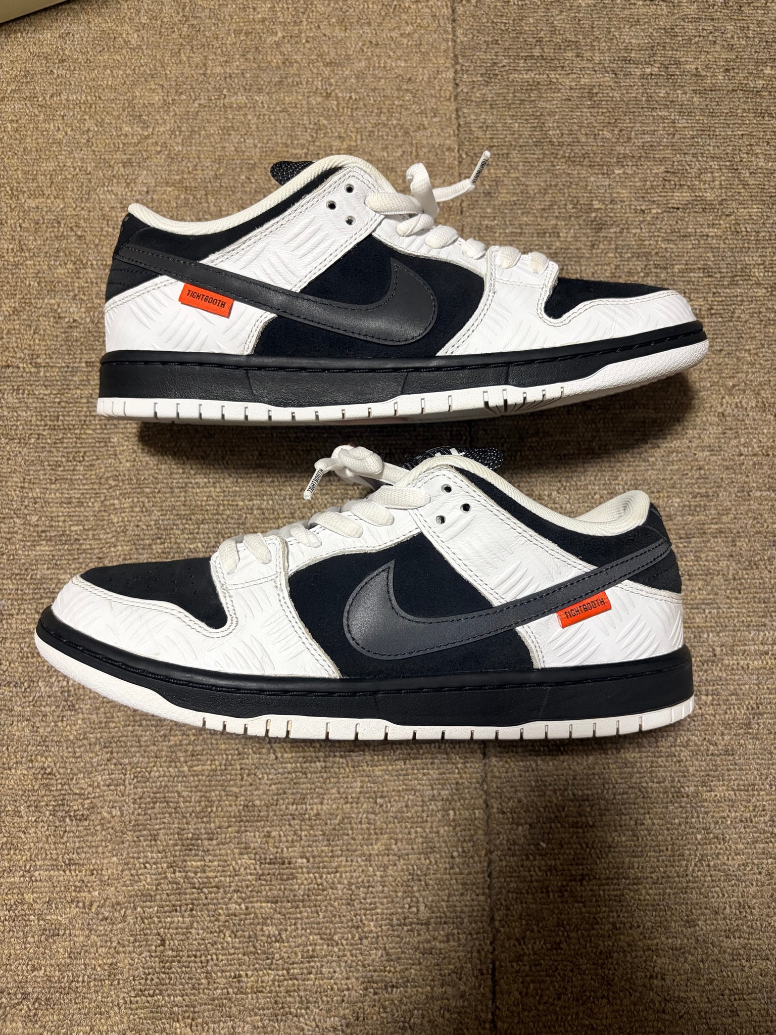 TIGHTBOOTH × Nike SB Dunk Low Pro QS "Black and White"
