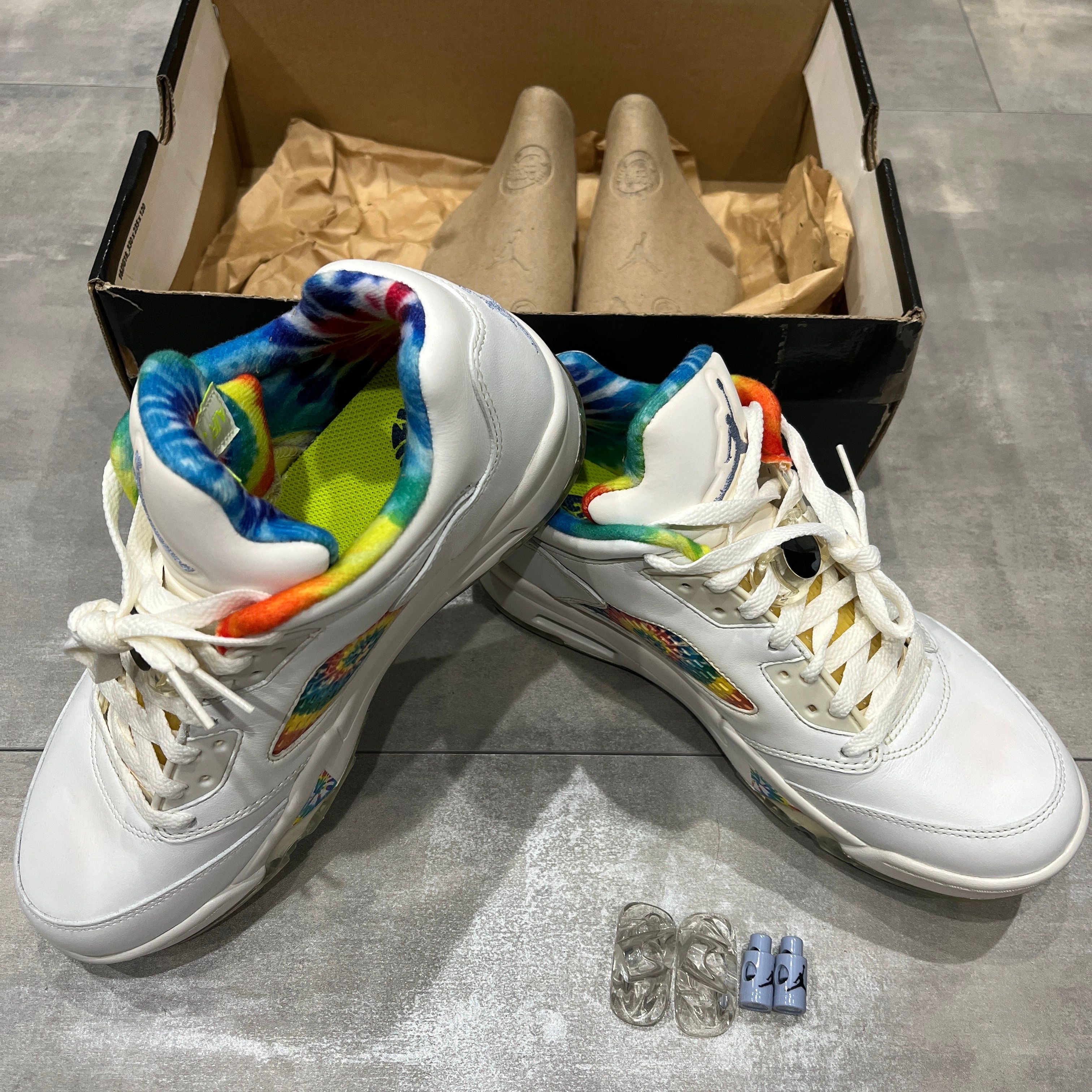 Jordan 5 Low ゴルフシューズ ホワイト/タイダイ 26cm 新品 Jordan Brand（NIKE） - Jordan 5 Low ゴルフシューズ ホワイト