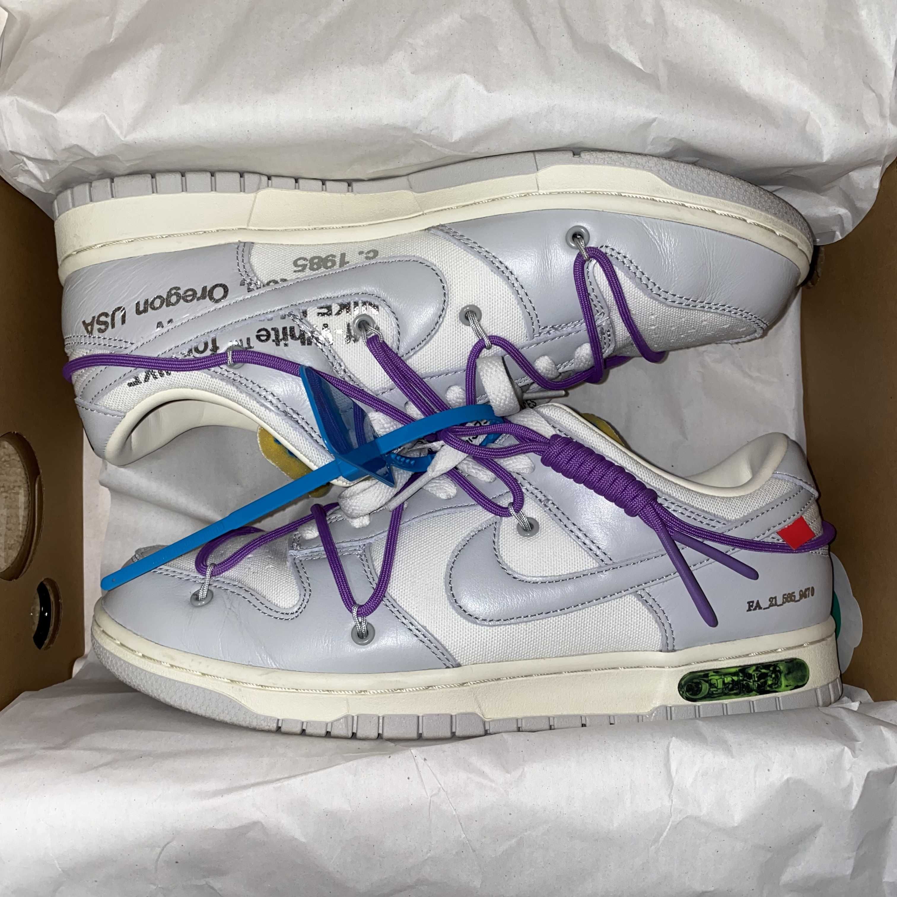 Off-White × Nike Dunk Low "Sail/Neutral Gray"