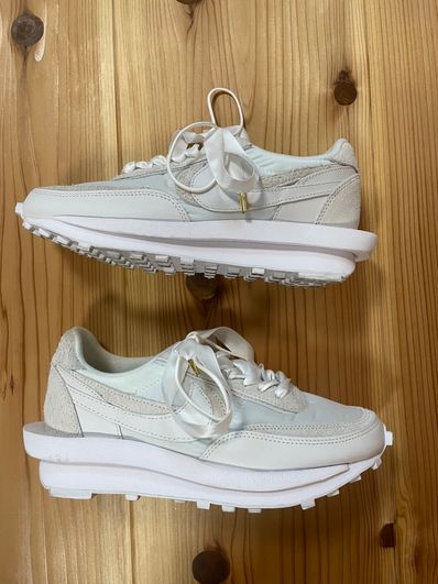 sacai × Nike LDV Waffle "Triple White"