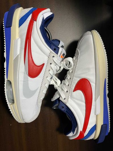 sacai × Nike Zoom Cortez "White and University Red"