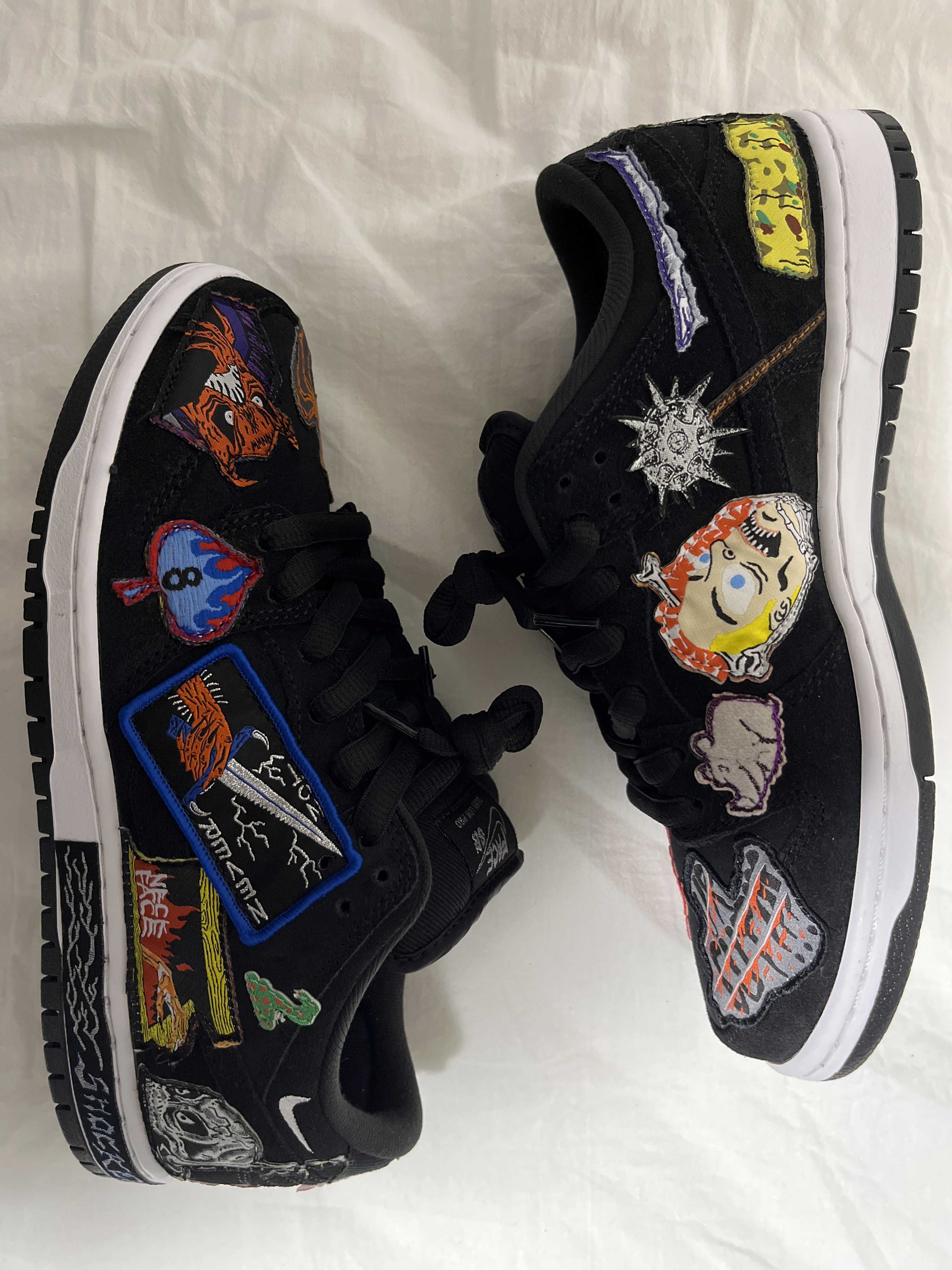 Neck face × Nike SB Dunk Low "Black/White/Multi Color"