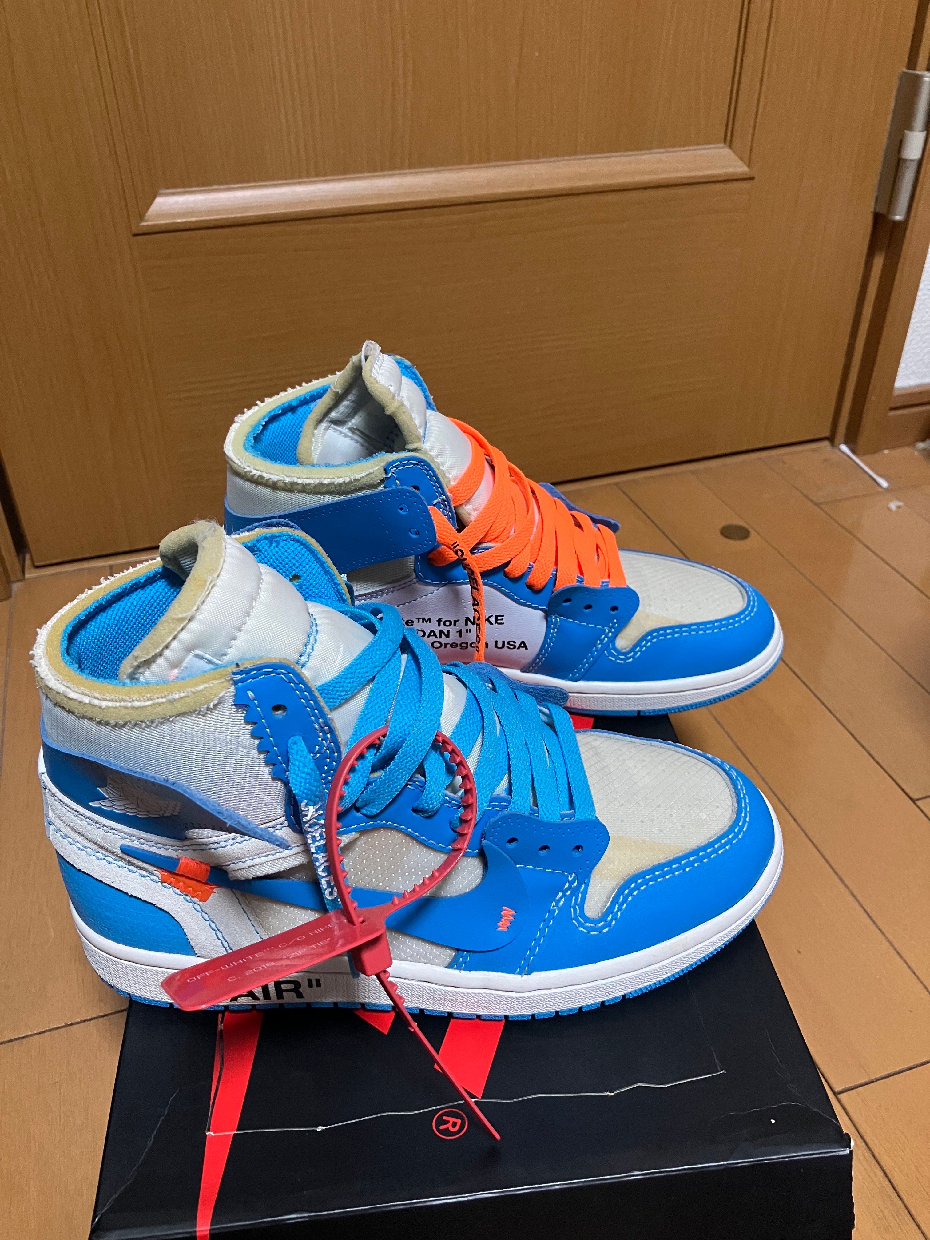 Off-White × Nike Air Jordan 1 High UNC "White/Dark Powder Blue"