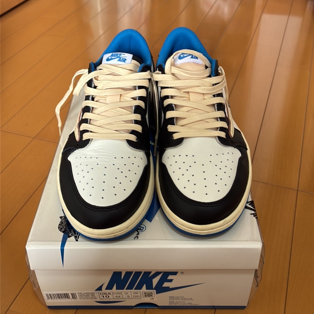 Travis Scott × fragment design × Nike Air Jordan 1 Low OG SP "Military Blue"