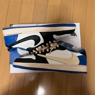 Travis Scott × fragment design × Nike Air Jordan 1 Low OG SP "Military Blue"