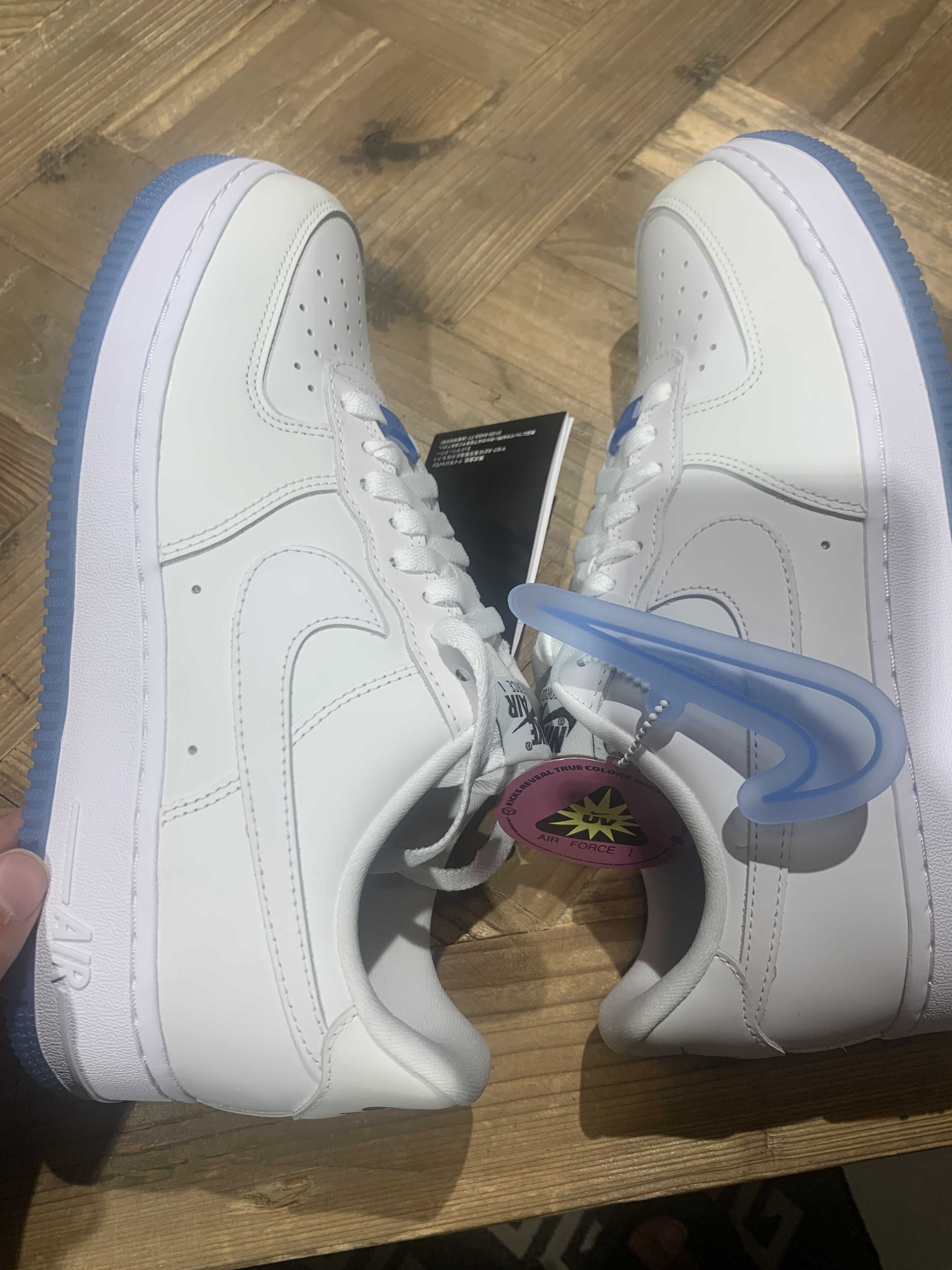 Nike Women's Air Force 1 Low UV "White/University Blue"