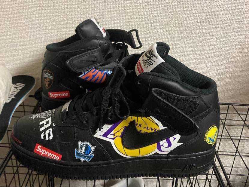 Supreme × NBA × Nike Air Force 1 Mid '07 "Black"