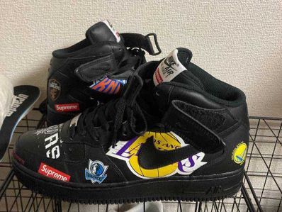 Supreme × NBA × Nike Air Force 1 Mid '07 "Black"