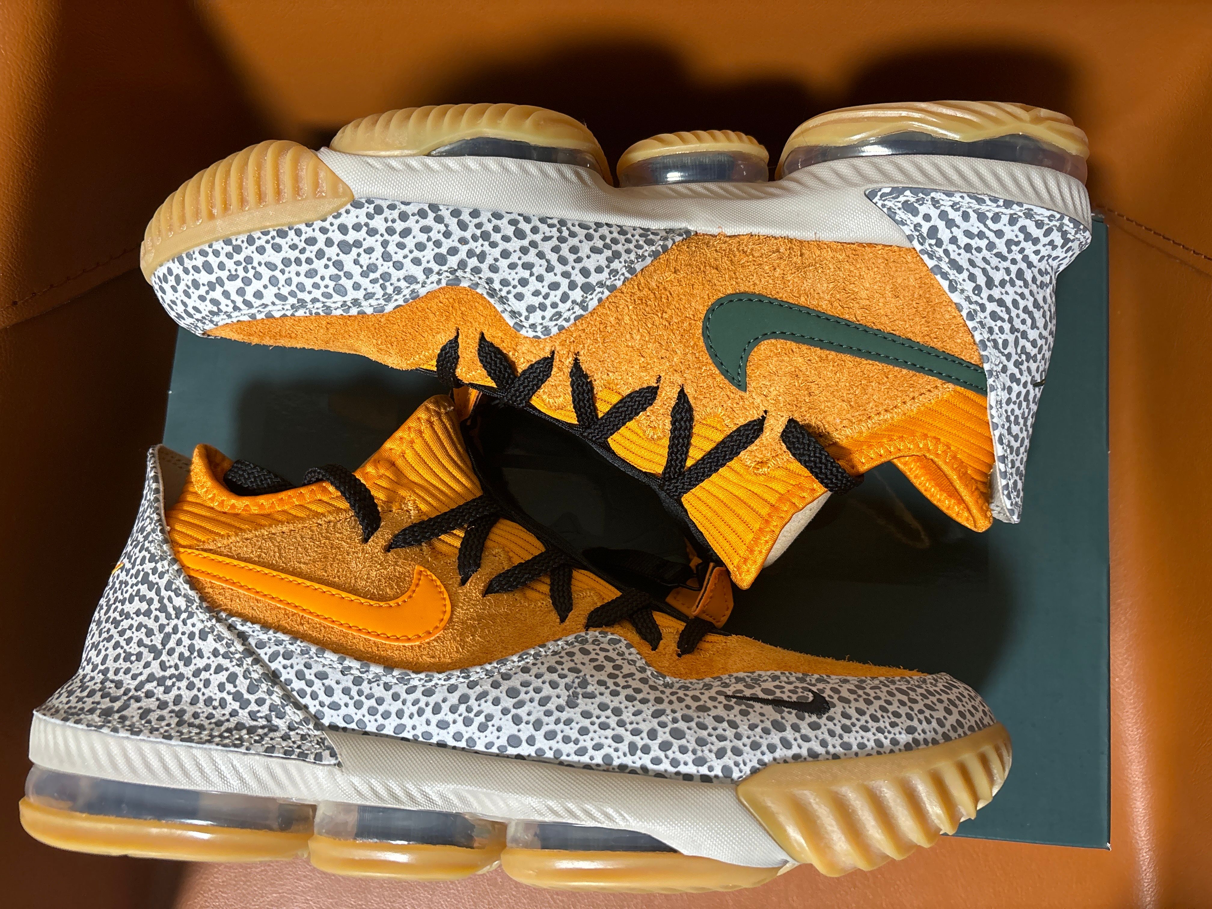 atmos × Nike LeBron 16 Low "Safari" (CD9471-800/CI3358-800)