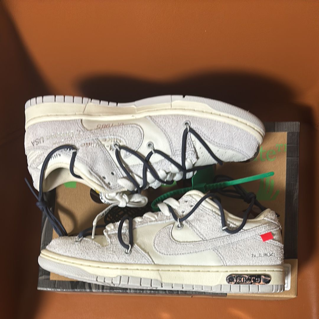 Off-White × Nike Dunk Low "Sail/Neutral Grey/Gridiron"