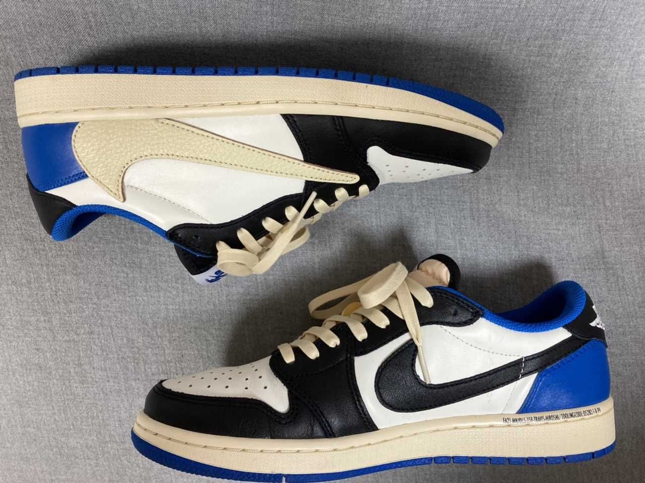 Travis Scott × fragment design × Nike Air Jordan 1 Low OG SP "Military Blue"