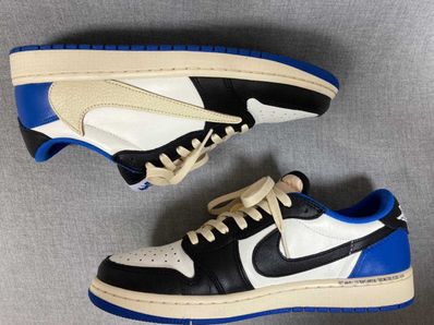 Travis Scott × fragment design × Nike Air Jordan 1 Low OG SP "Military Blue"