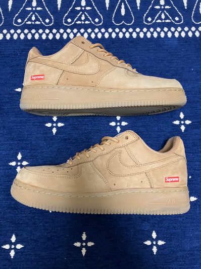 Supreme × Nike Air Force 1 Low "Flax/Wheat"