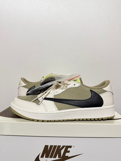 Travis Scott × Nike Air Jordan 1 Low Golf NRG "Neutral Olive"