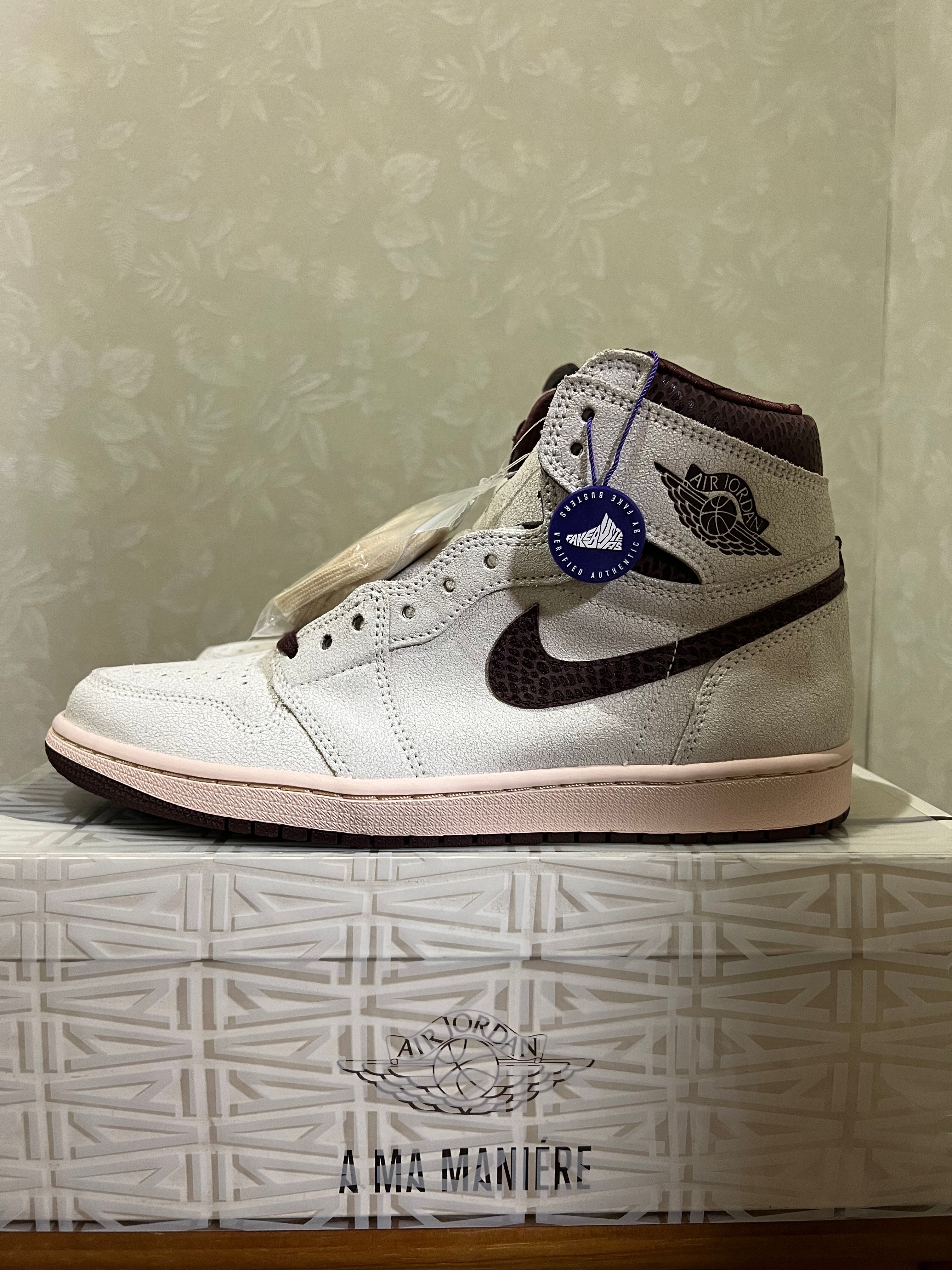 A Ma Maniere × Nike Air Jordan 1 Retro High OG "Sail and Burgundy"