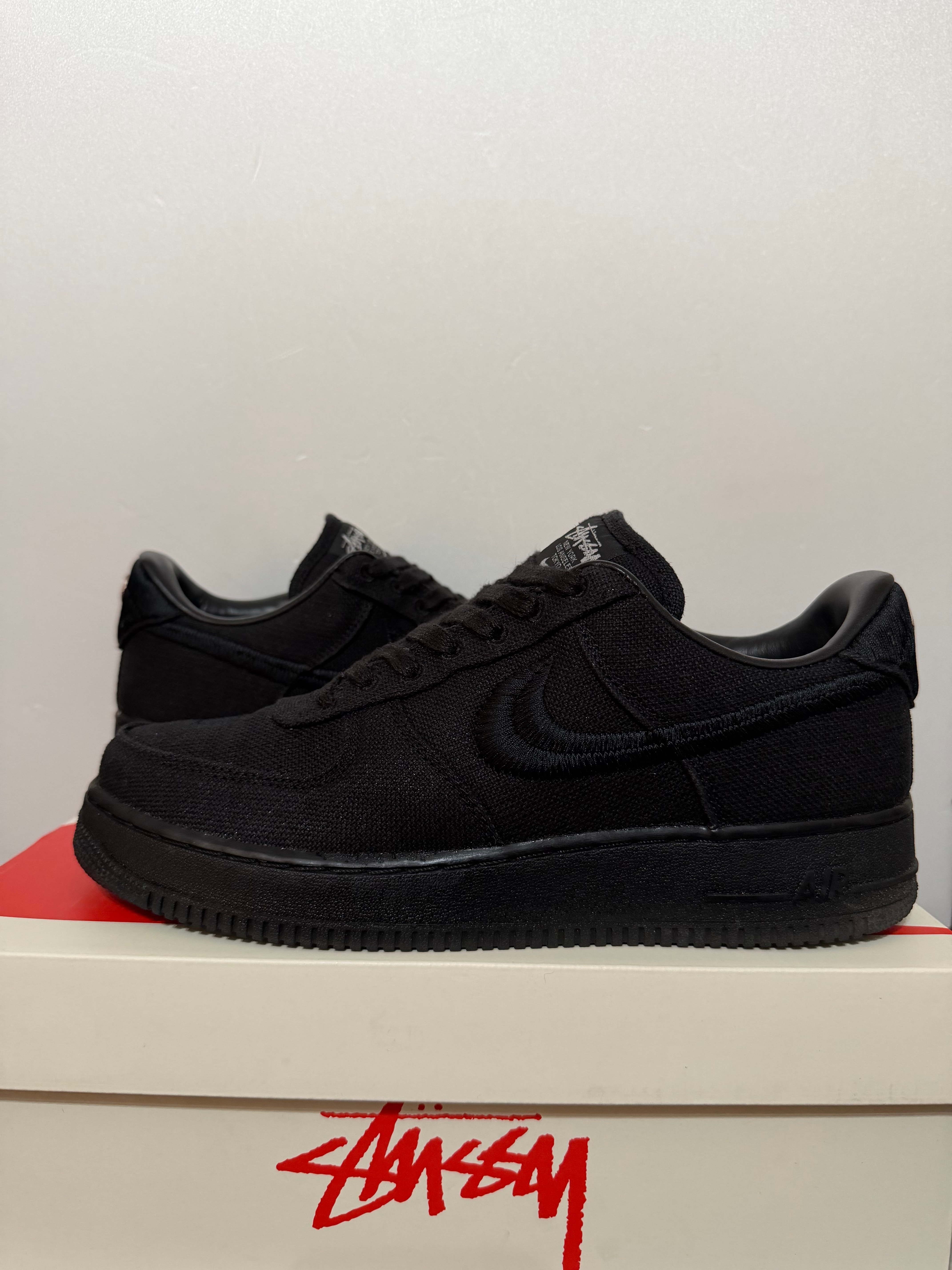 Stussy × Nike Air Force 1 Low "Triple Black"