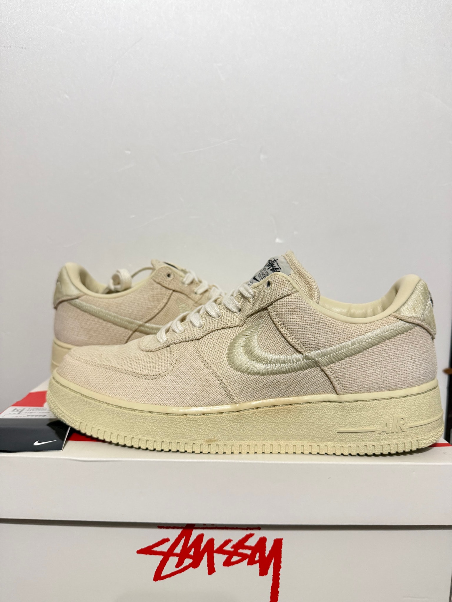 Stussy × Nike Air Force 1 Low "Fossil Stone"