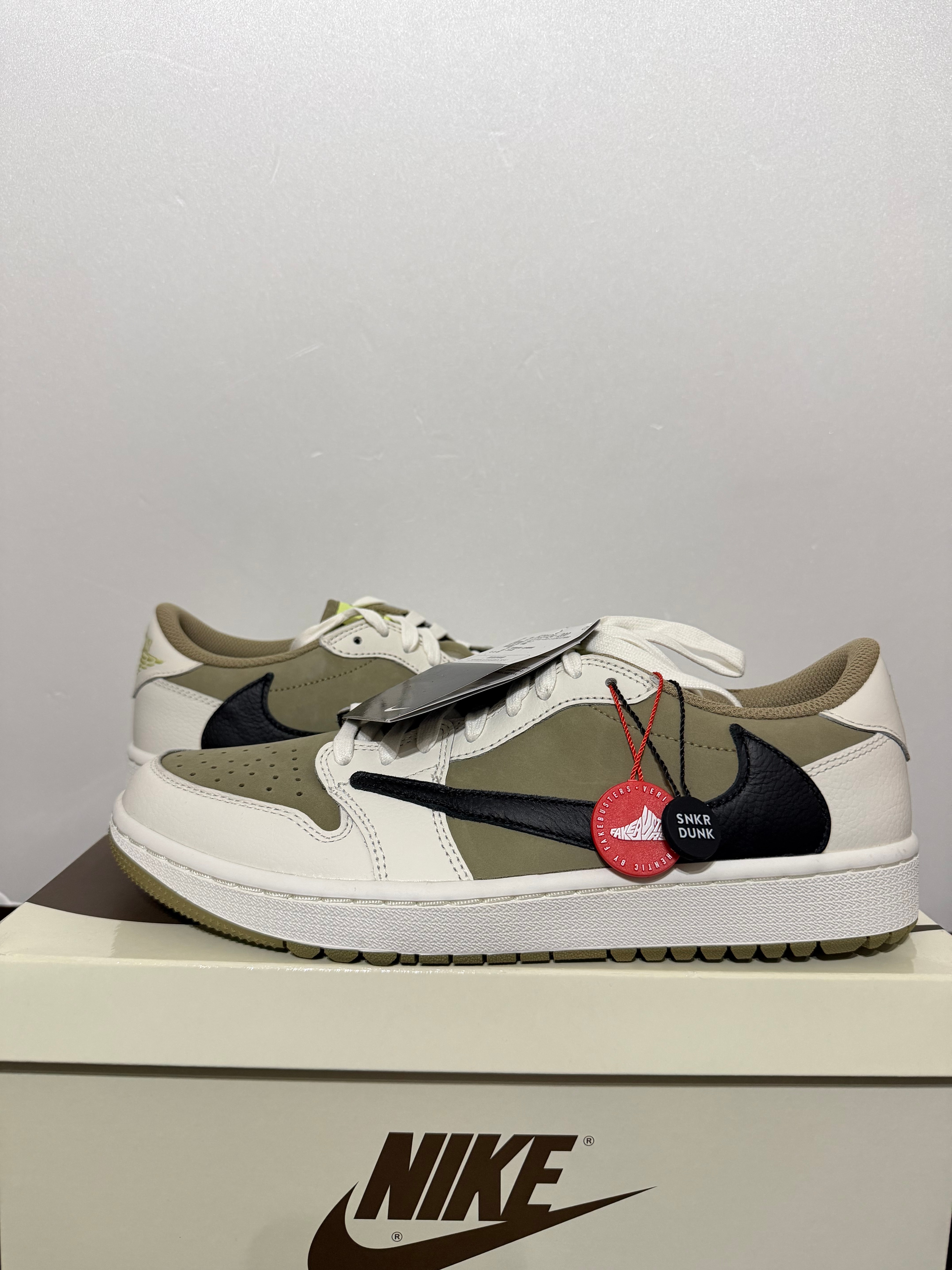 Travis Scott × Nike Air Jordan 1 Low Golf NRG "Neutral Olive"