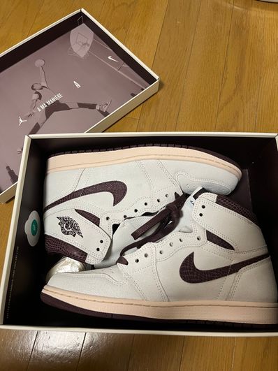 A Ma Maniere × Nike Air Jordan 1 Retro High OG "Sail and Burgundy"
