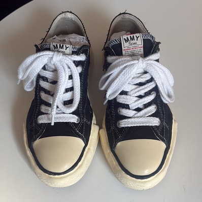 Maison MIHARA YASUHIRO PETERSON VL OG Sole Canvas Low-top Sneaker "Black"