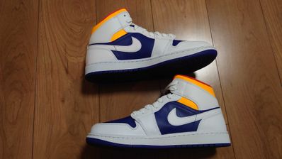 NIKE AIR JORDAN 1 MID "WHITE/NAVY/YELLOW"