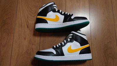 Nike Women's Air Jordan 1 Mid "White/Red/Yellow"