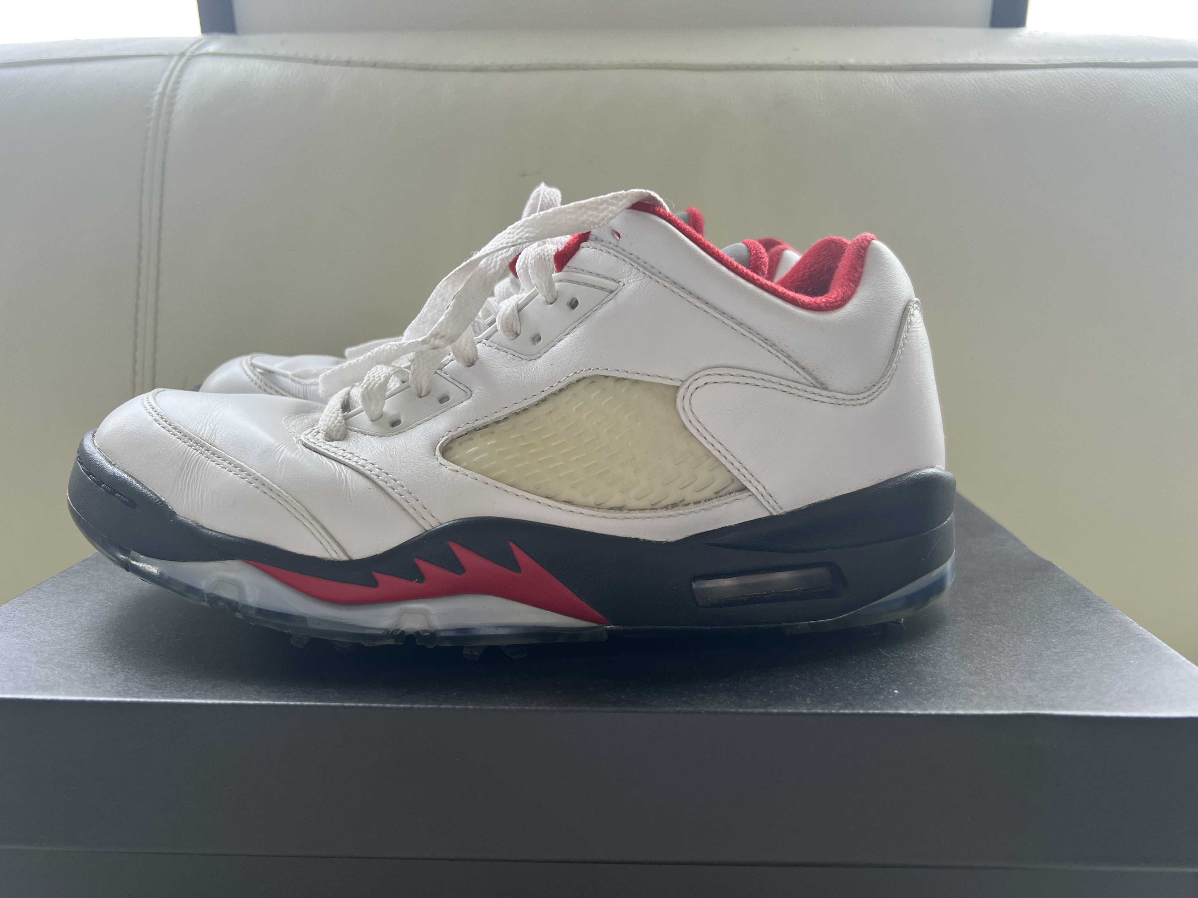 Nike Air Jordan 5 Retro Low Golf "Fire Red/Silver Tongue"