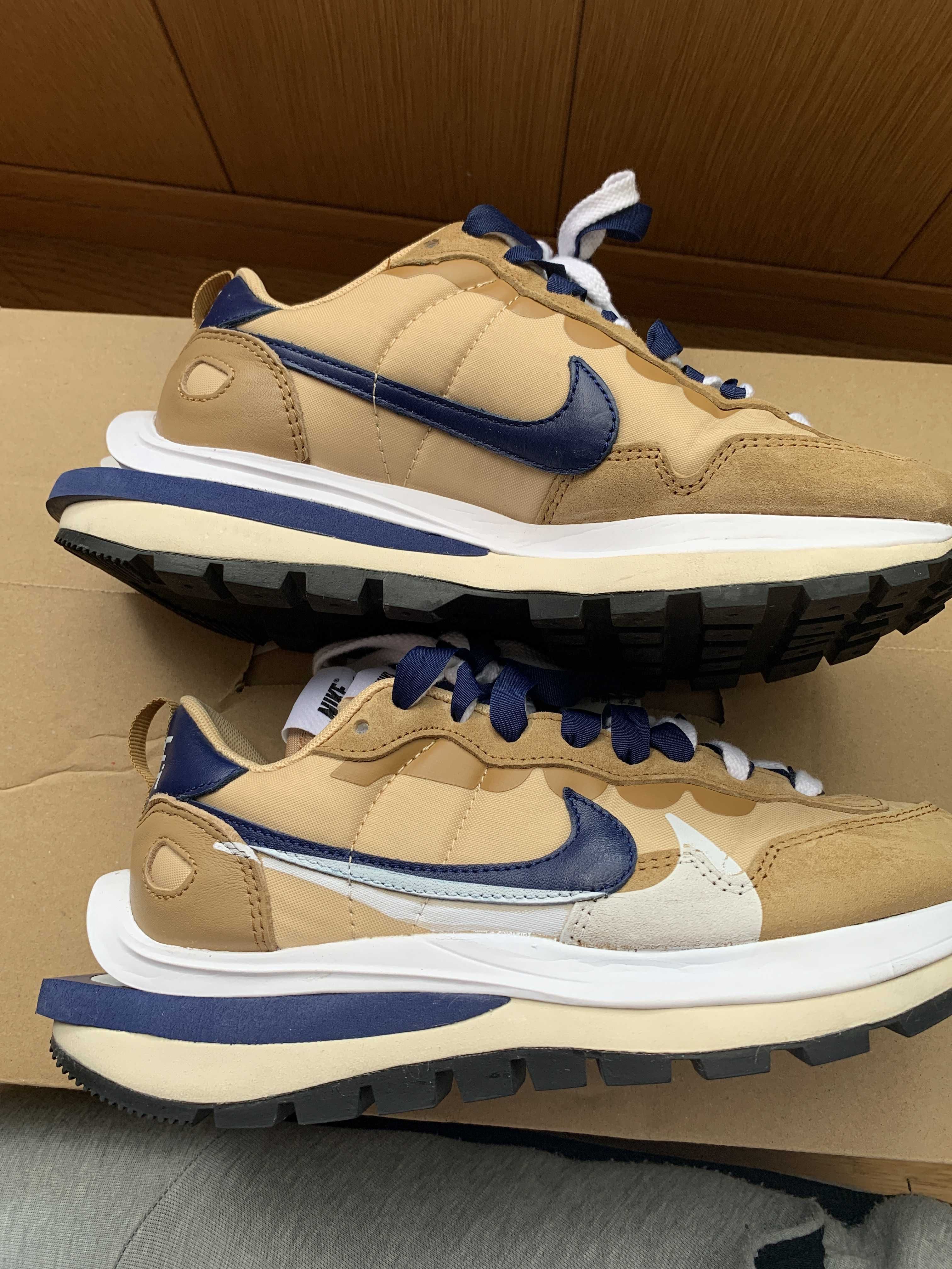 Sacai × Nike Vapor Waffle "Sesame And Blue Void"