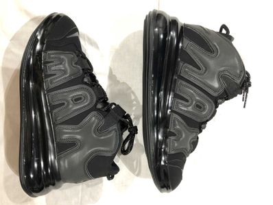 NIKE AIR MORE UPTEMPO 720 BLACK / METALLIC BLACK