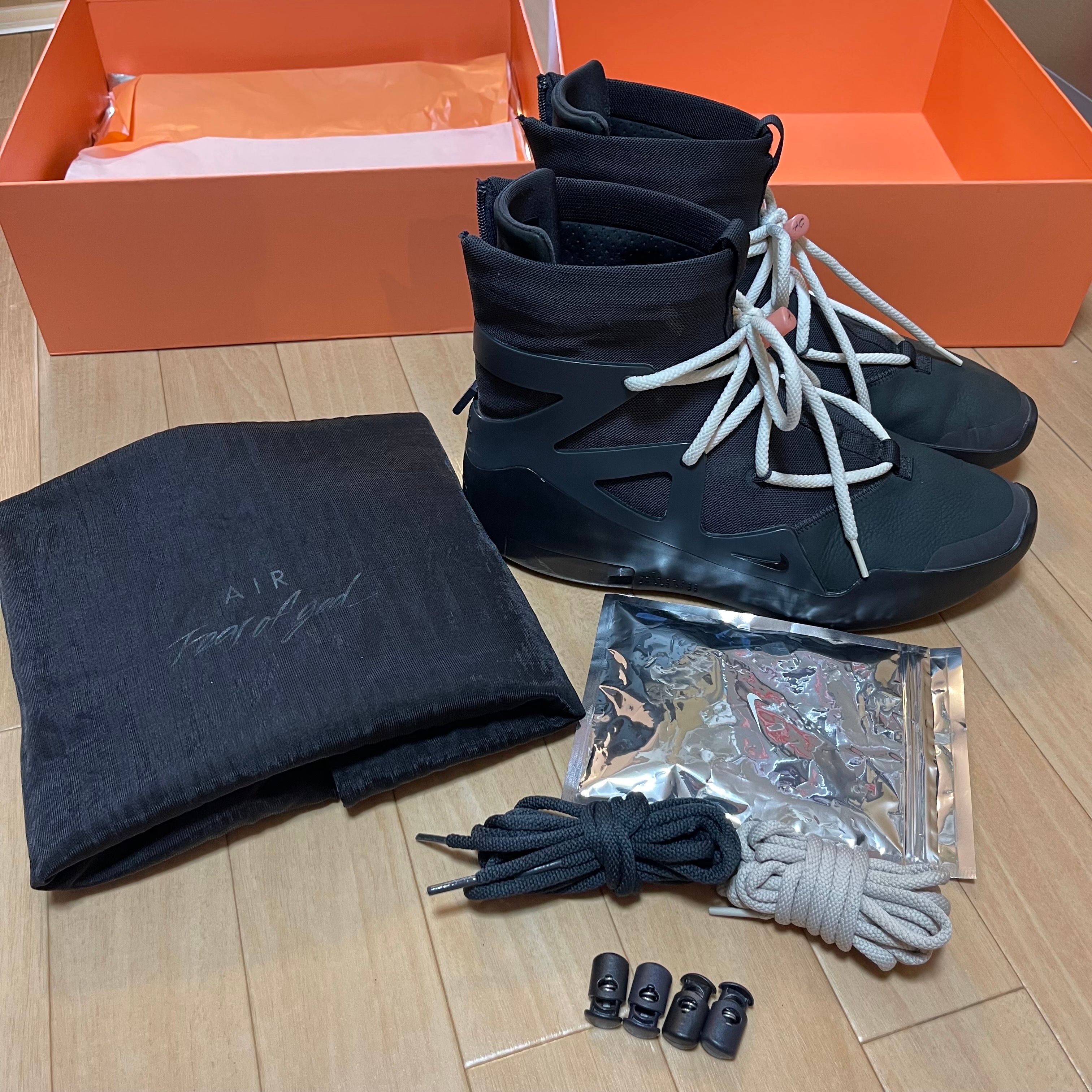 Fear Of God × Nike Air  1 "Triple Black"