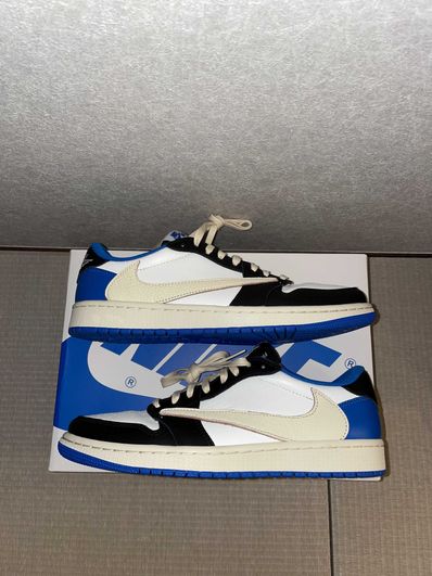 Travis Scott × fragment design × Nike Air Jordan 1 Low OG SP "Military Blue"