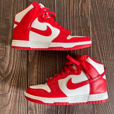 Nike Dunk High "Championship White and Red"