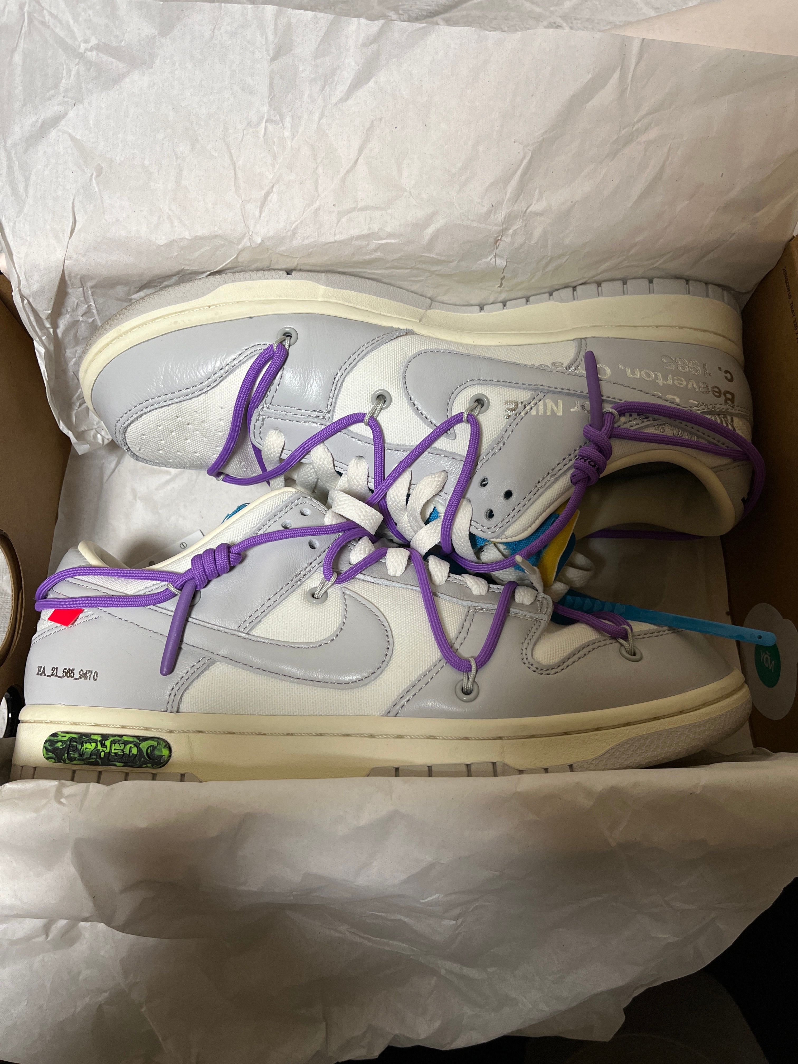 Off-White × Nike Dunk Low "Sail/Neutral Gray"