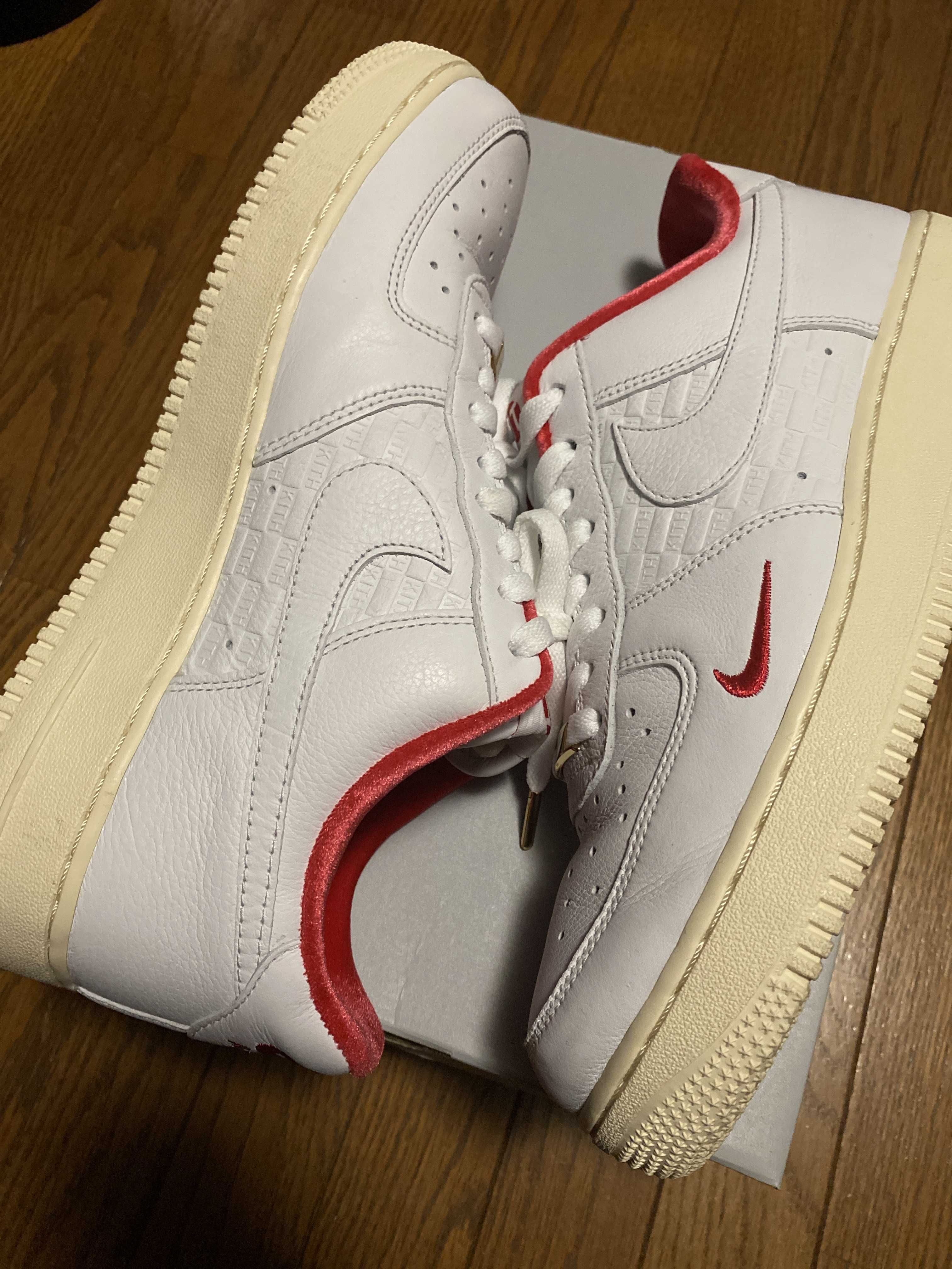 KITH × Nike Air Force 1 Low "White/Red"