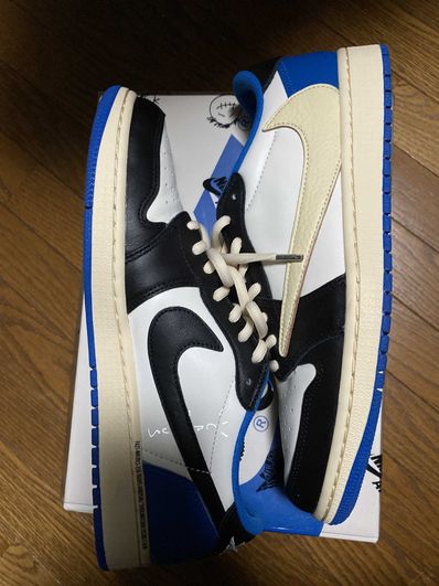 Travis Scott × fragment design × Nike Air Jordan 1 Low OG SP "Military Blue"