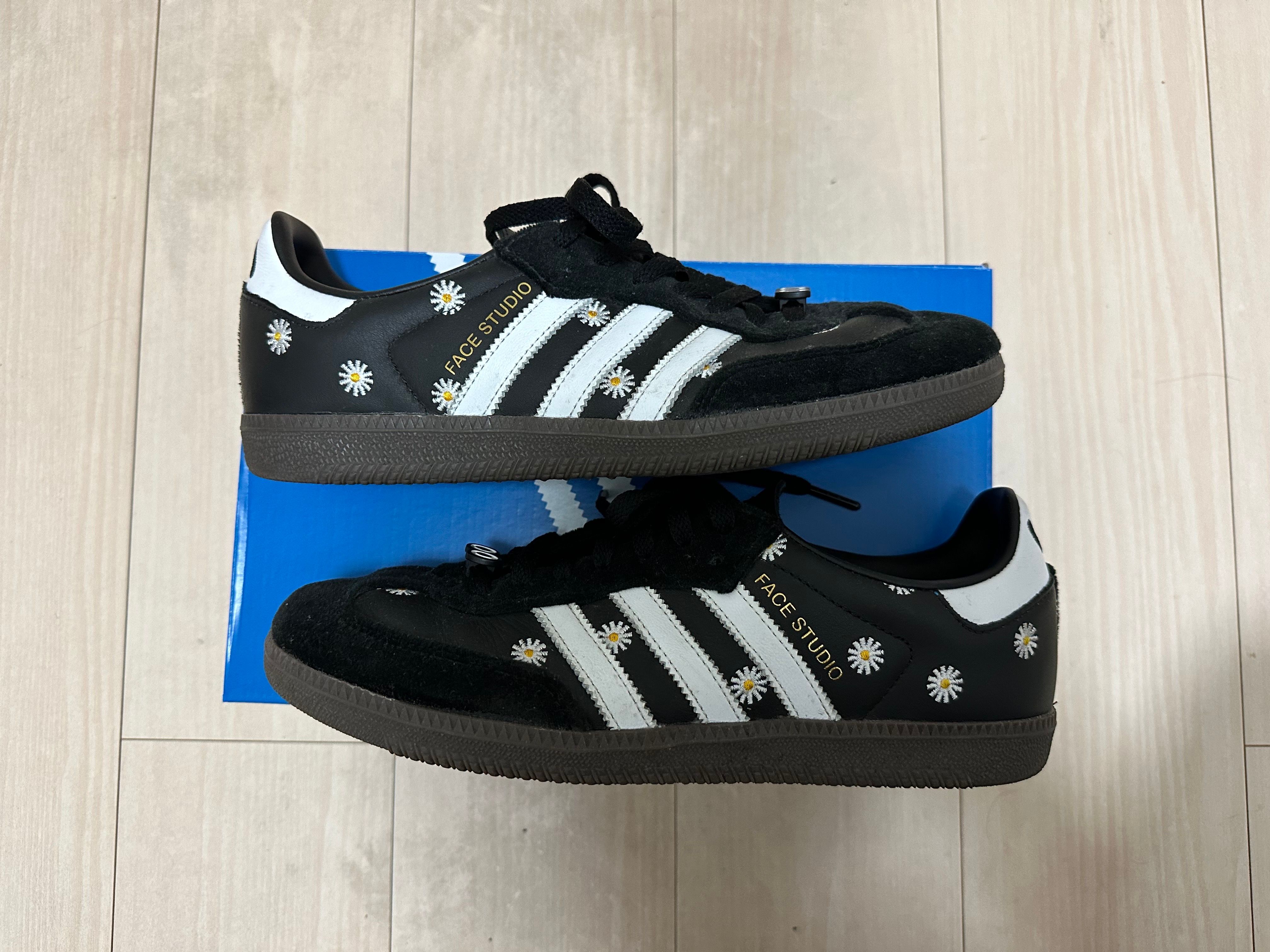 atmos × FACE × adidas Samba "Core Black/Footwear White"