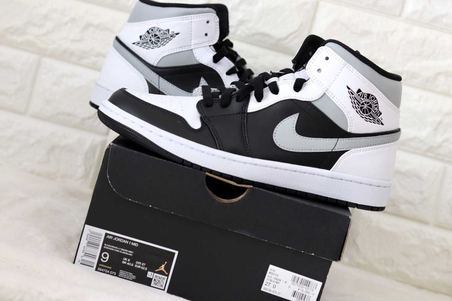 NIKE AIR JORDAN 1 MID "WHITE SHADOW"