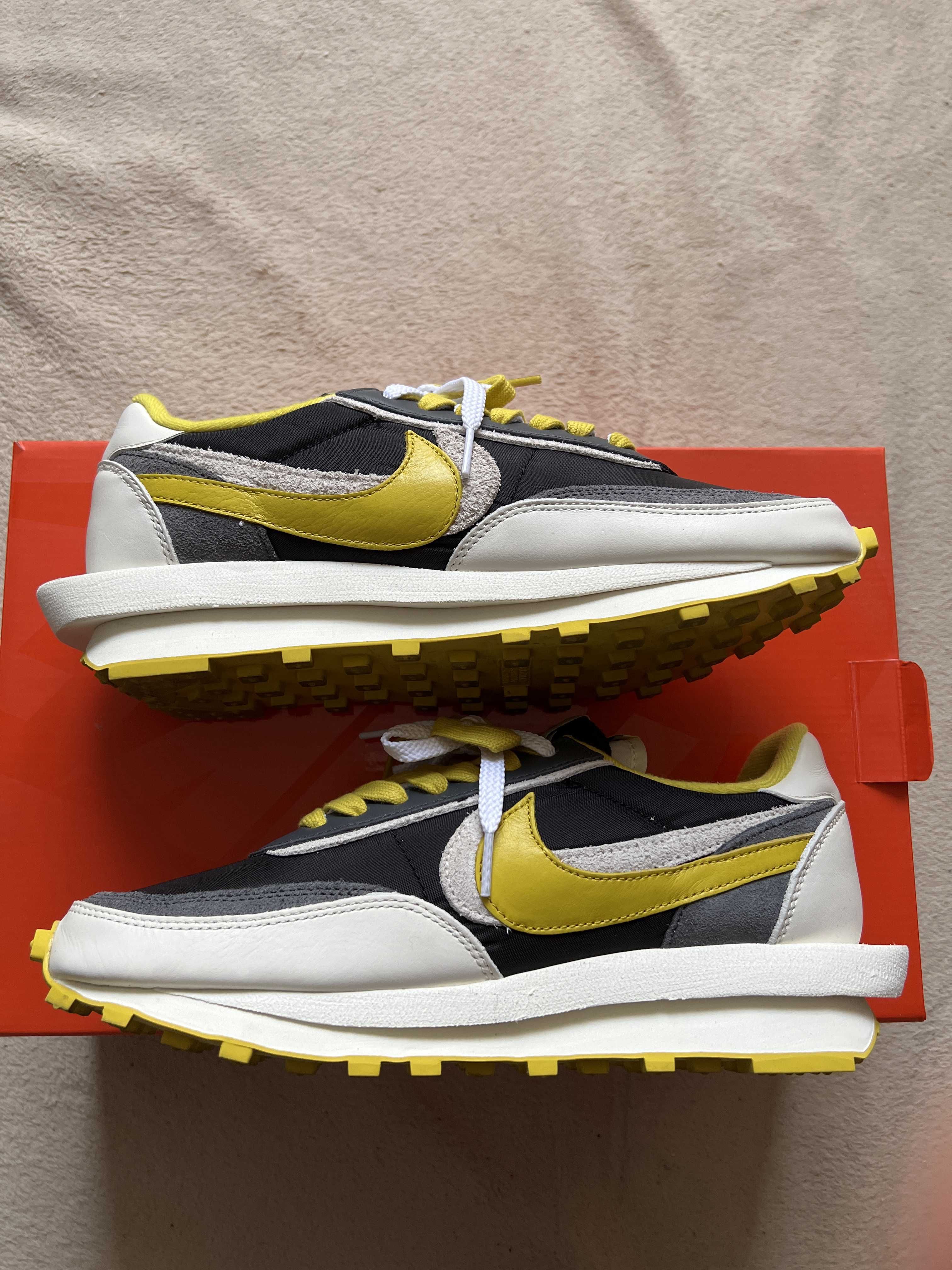 UNDERCOVER × sacai × Nike LD Waffle "Black/Sail-Dark Grey-Bright Citron"