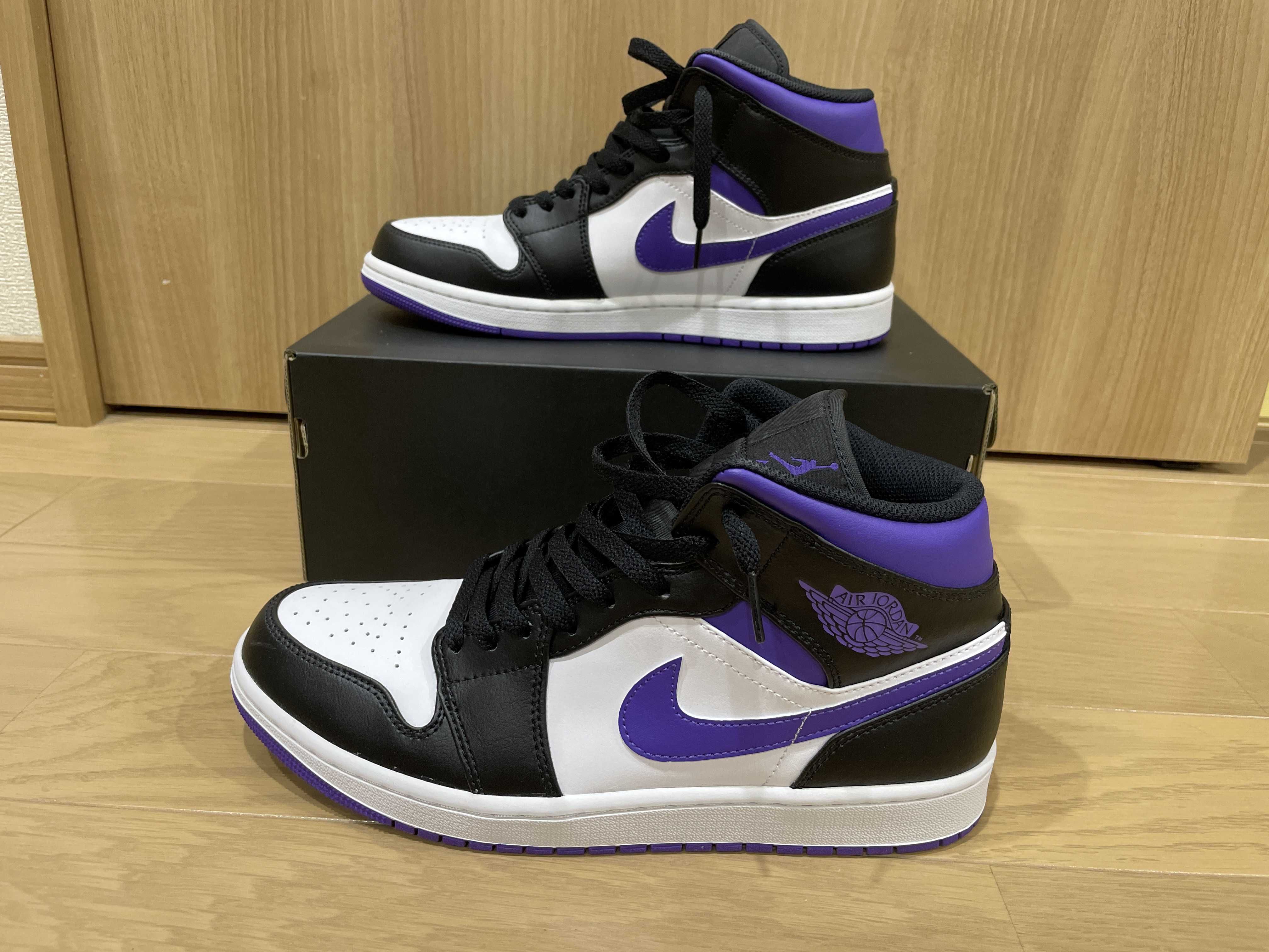 Nike Air Jordan 1 Mid "Black/Court Purple"