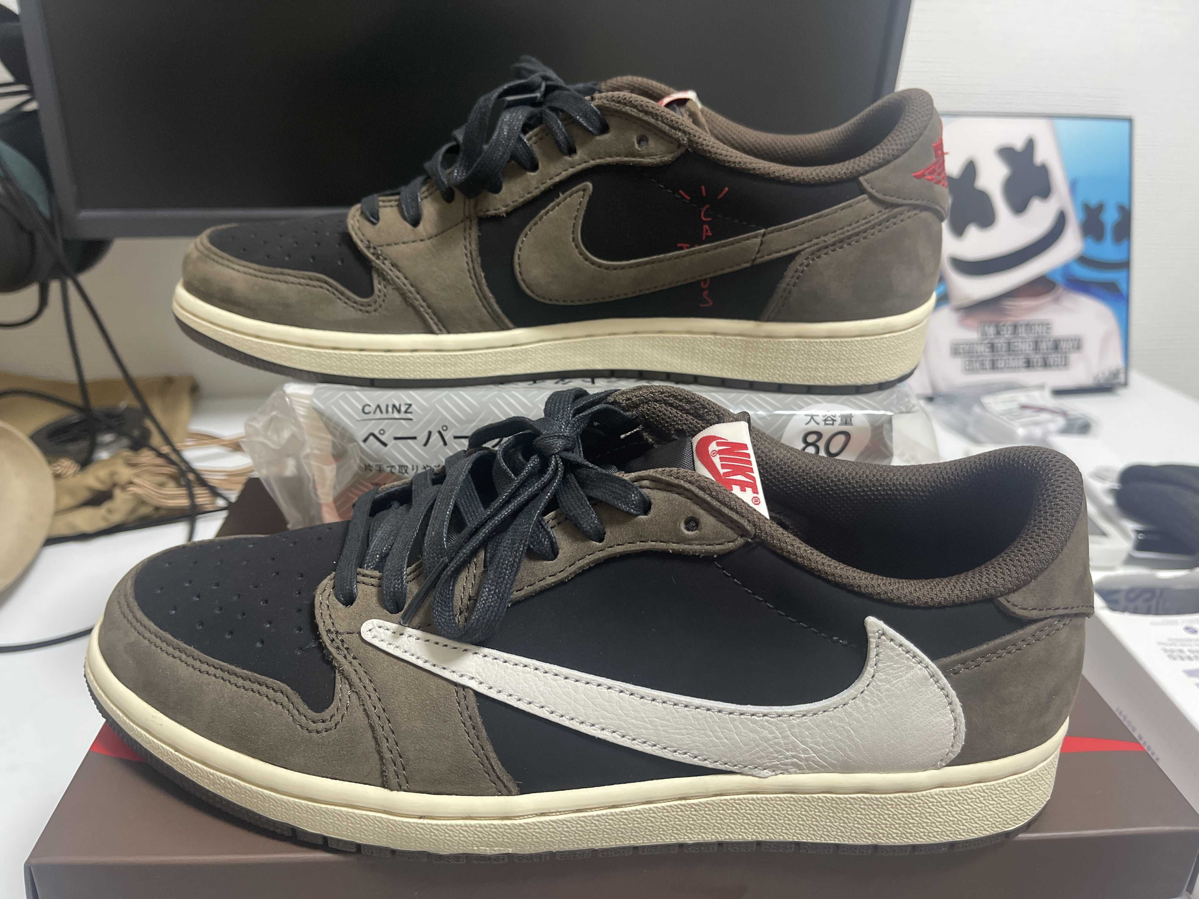 Travis Scott × Nike Air Jordan 1 Low OG SP-T "Black/Dark Mocha"
