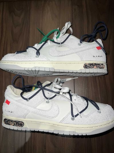 Off-White × Nike Dunk Low "Sail/Neutral Grey/Gridiron"