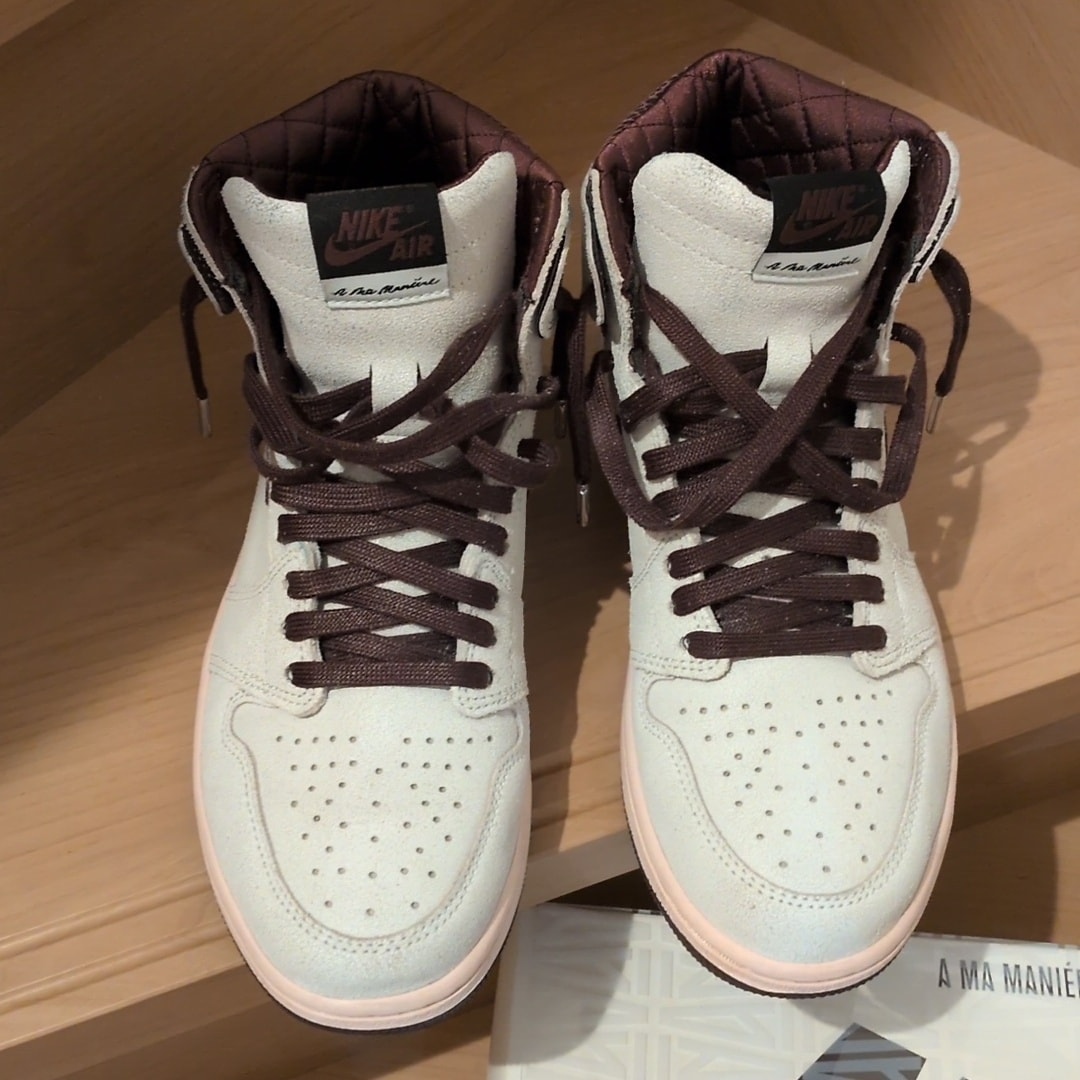 A Ma Maniere × Nike Air Jordan 1 Retro High OG "Sail and Burgundy"