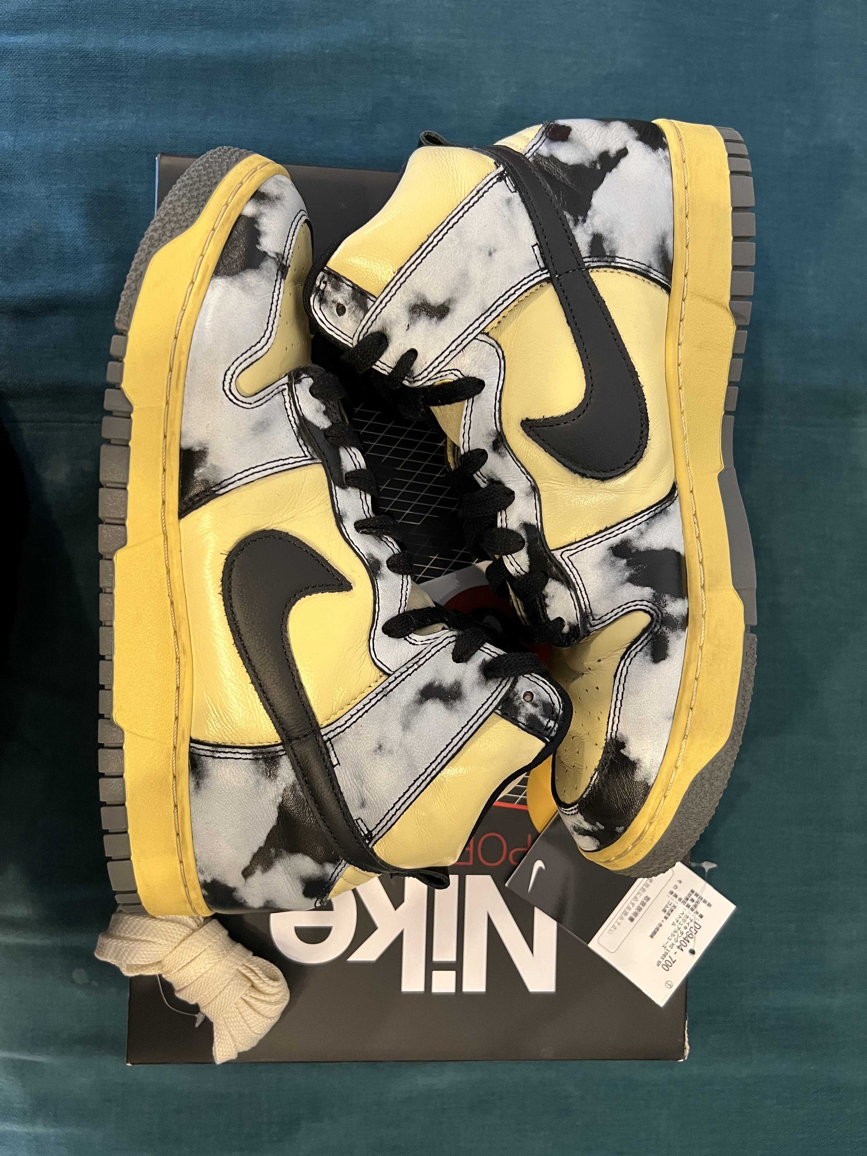 Nike Dunk High "Black Acid Wash"