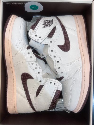 A Ma Maniere × Nike Air Jordan 1 Retro High OG "Sail and Burgundy"