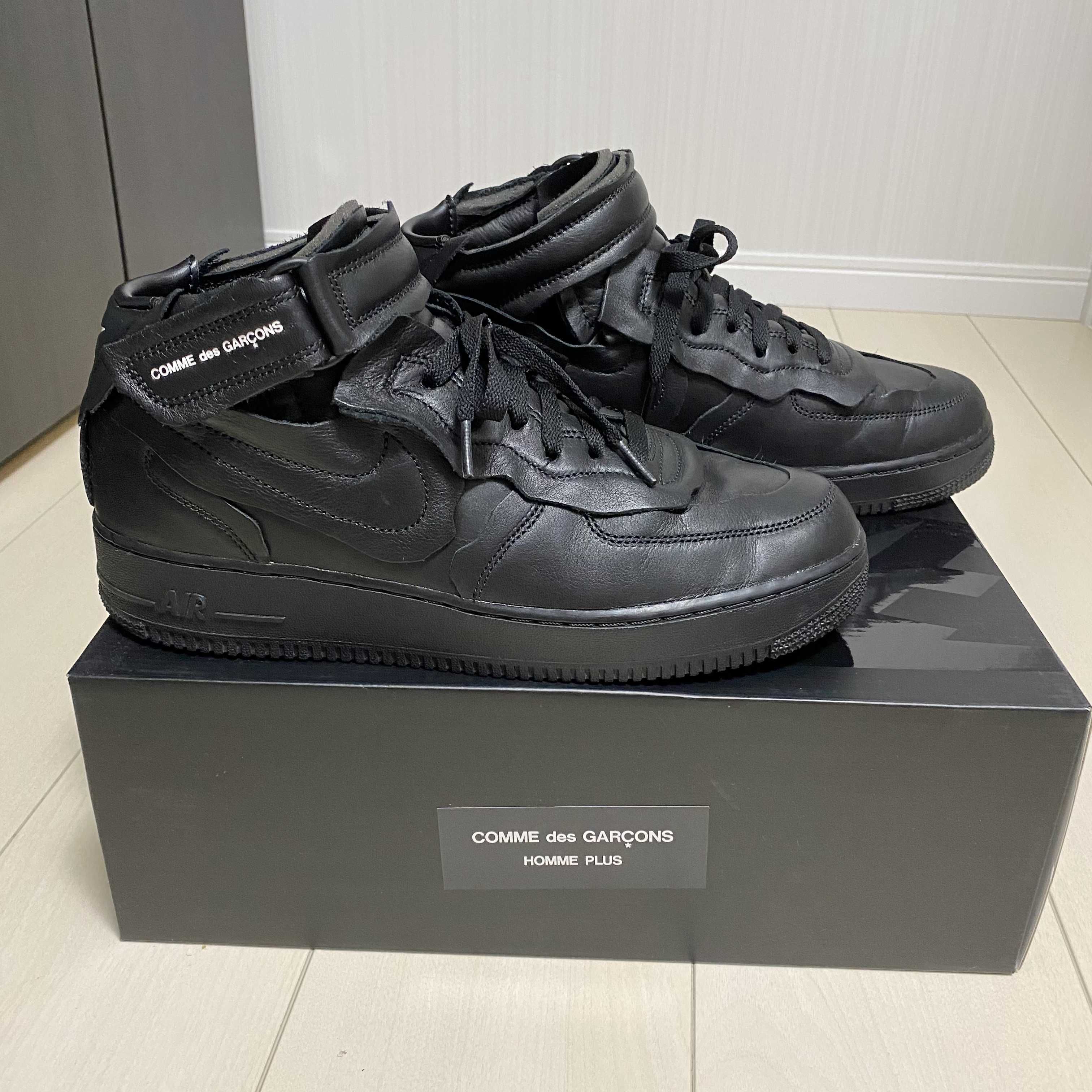 COMME des GARCONS × NIKE AIR FORCE 1 MID "BLACK"