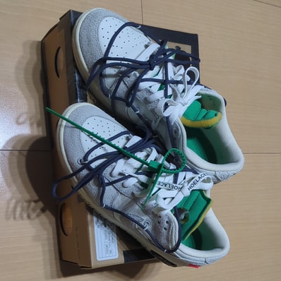 Off-White × Nike Dunk Low "Sail/Neutral Grey/Gridiron"