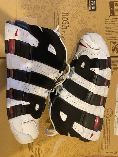 NIKE AIR MORE UPTEMPO "WHITE/BLACK/UNIVERSITY RED"(2020)