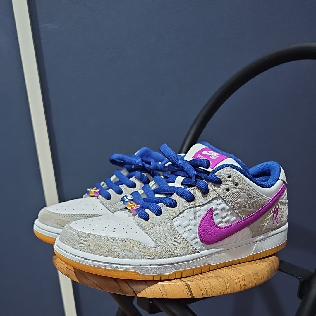Rayssa Leal × Nike SB Dunk Low PRM "Pure Platinum and Vivid Purple"