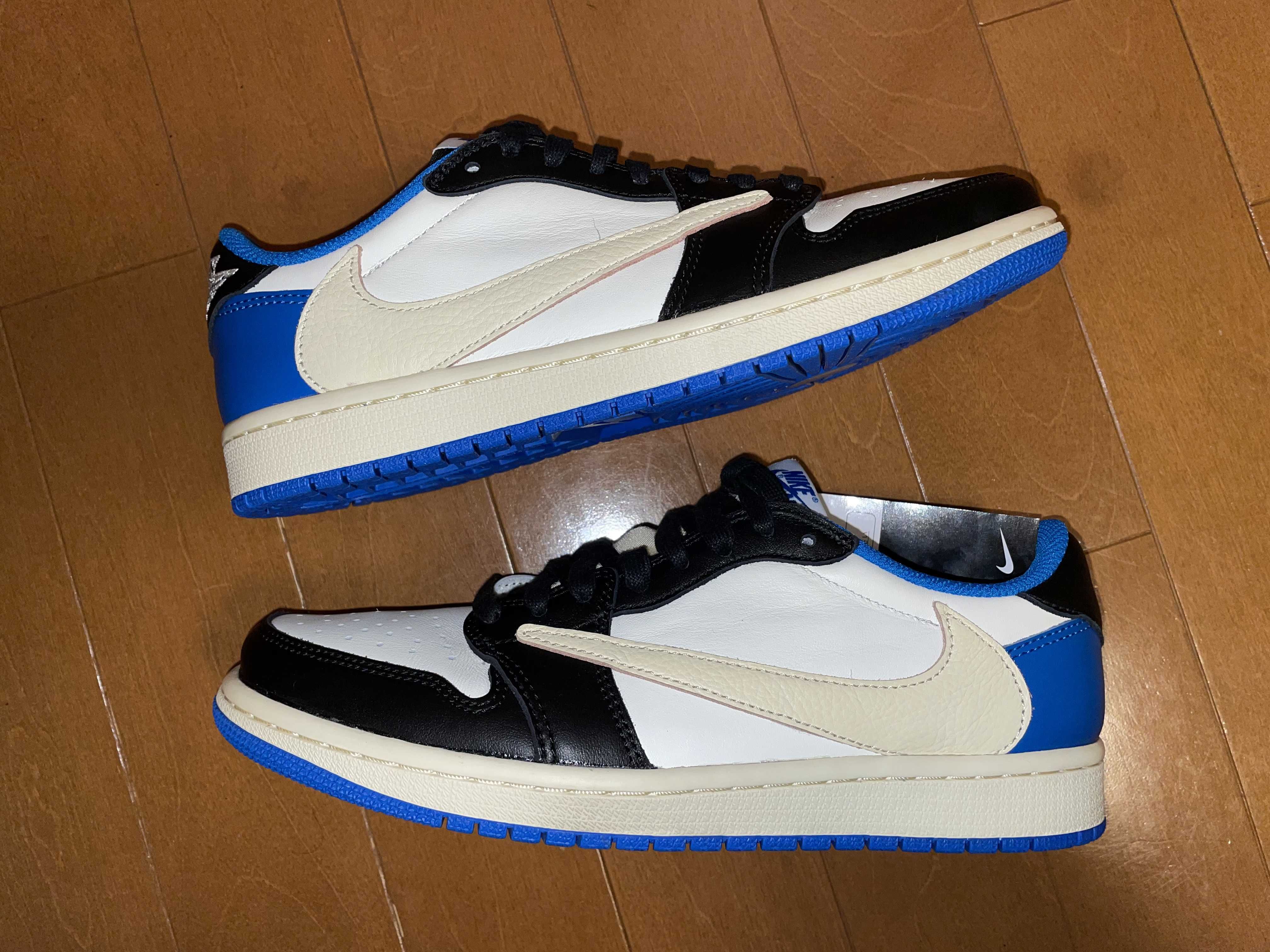 Travis Scott × fragment design × Nike Air Jordan 1 Low OG SP "Military Blue"