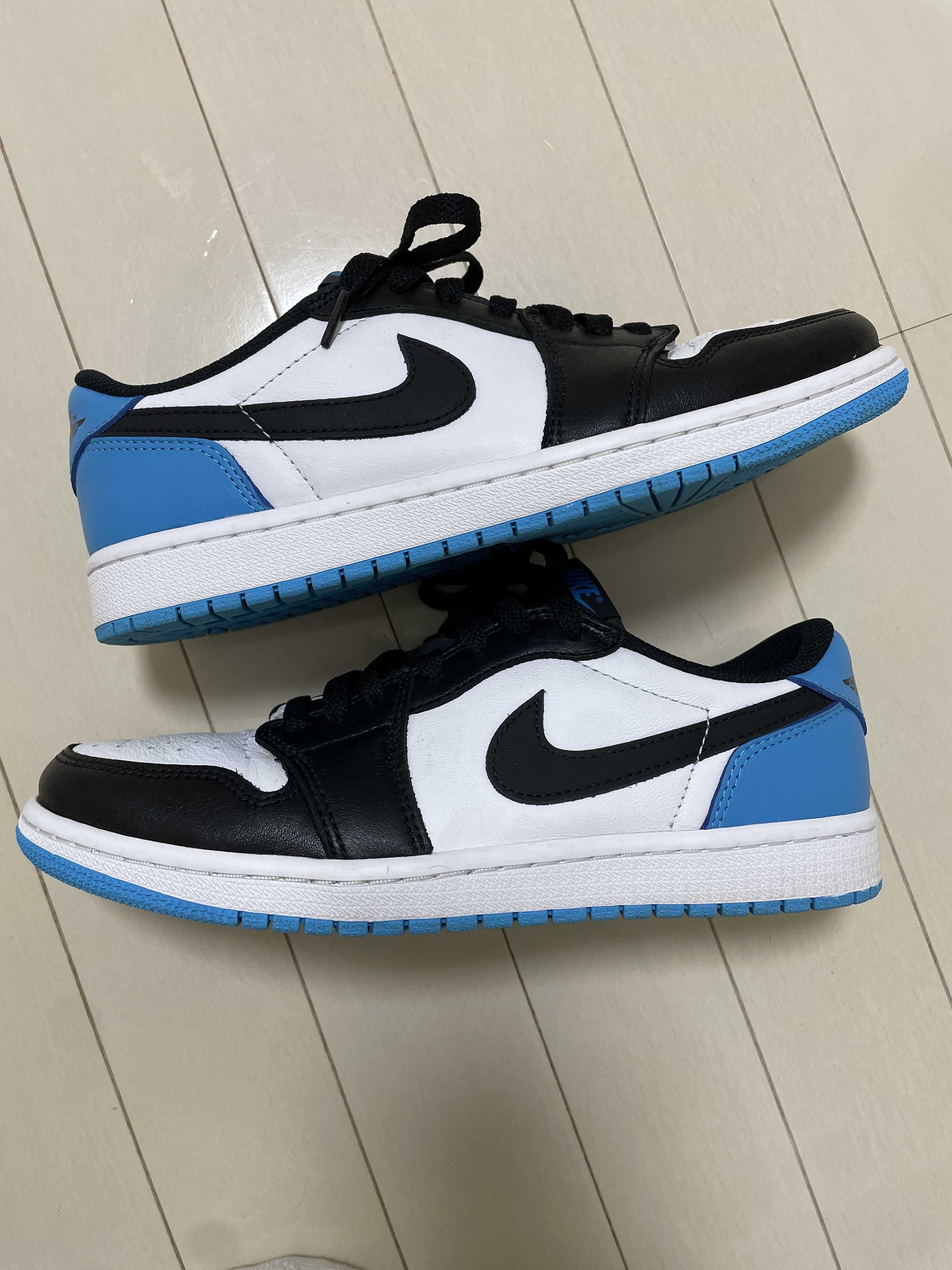 Nike Air Jordan 1 Low OG "Black and Dark Powder Blue/UNC"